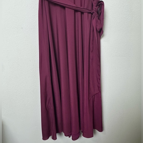 Lauren Ralph Lauren Belted Crepe Dress in Plum Purple Size 8 - Picture 7 of 16